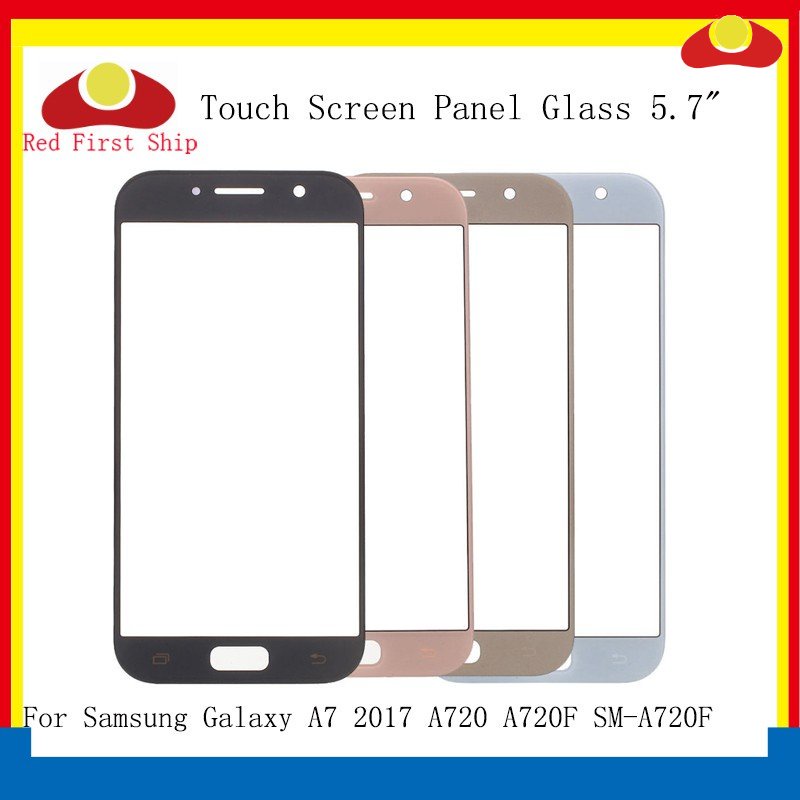 สําหรับ Samsung Galaxy A7 2017 A720 A720F หน้าจอสัมผัสด้านหน้าเลนส์กระจกด้านนอก A7 2017 หน้าจอสัมผัส