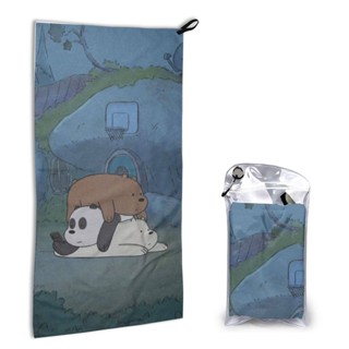 【มีสินค้า】ผ้าขนหนูไฟเบอร์ พิมพ์ลาย We Bare Bears แห้งเร็ว ขนาด 40*80 ซม. สําหรับทุกเพศ