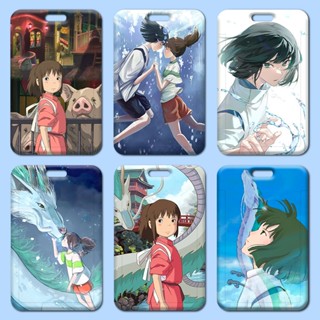 ซองใส่บัตรประจําตัวประชาชน แบบแข็ง ลายการ์ตูนอนิเมะ Spirited Away DIY สําหรับนักเรียน โรงเรียน