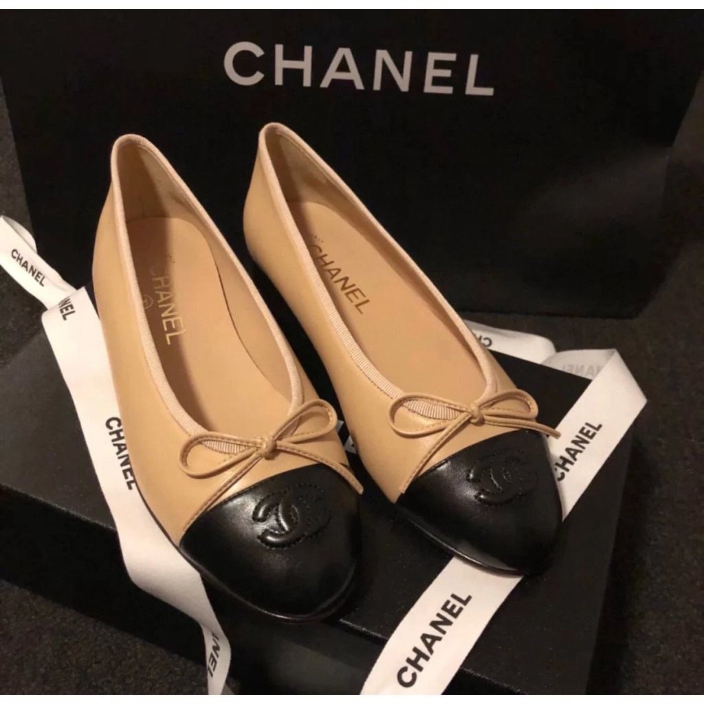 รองเท้าบัลเล่ต์ รุ่น Daigou Grade Edition Chanel's Elegant Intellectual Chanel สําหรับเด็กผู้หญิง 1:1
