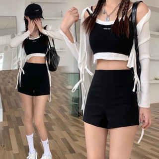 เก็บหุ่น ทรงสวย สินค้าพร้อมส่ง กางเกงขาสั้นผู้หญิง หน้าร้อน ขาสั้นแฟชั่น