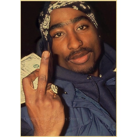 โปสเตอร์กระดาษคราฟท์ พิมพ์ลายนักร้องฮิปฮอป สไตล์วินเทจ สําหรับตกแต่งผนังบ้าน บาร์ คาเฟ่ 2 แพ็ก - รูปที่ 6