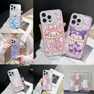 เคสโทรศัพท์มือถือแบบนิ่ม TPU ใส กันรอยกล้อง ลายการ์ตูนกระต่าย Melody Kuromi สําหรับ Xiaomi Redmi 6 6A 7 7A S2 Note 6 7 Pro