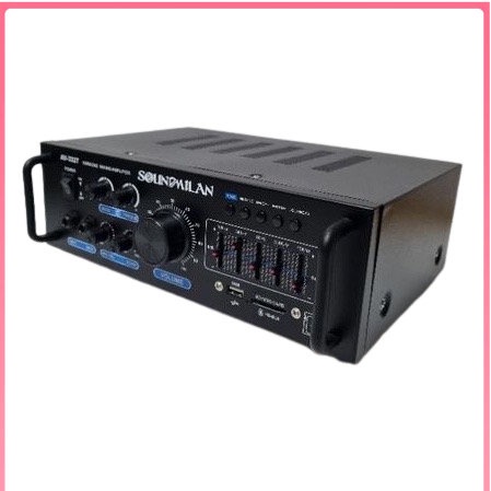 Soundmilan AV3327 แอมป์ขยายขนาดเล็ก ใช้ไฟ DC 12 V (ไฟรถ)​ ไฟ AC 220V (ไฟบ้าน)​ได้