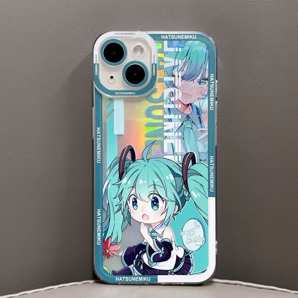 เคสโทรศัพท์มือถือ ซิลิโคนนุ่ม ใส ลาย Hatsune Miku สําหรับ iPhone 14 13 12 11 pro promax x xs xsmax xr 7 8 plus