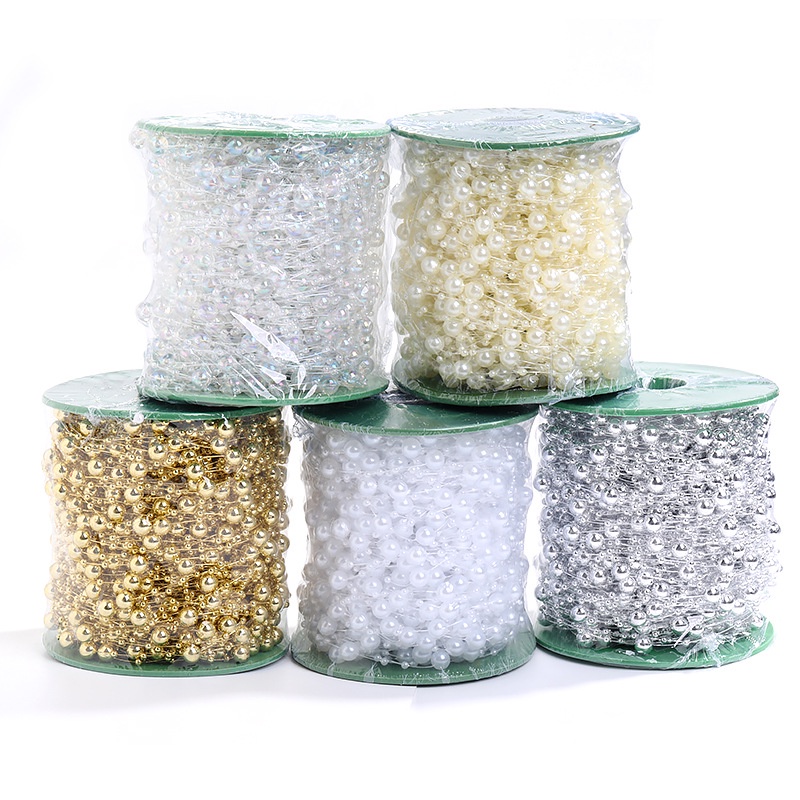 สายโซ่ไข่มุกเทียม ยาว 1 เมตร อุปกรณ์เสริม สําหรับชุดแต่งงาน เทศกาล Diy ราคา ถูกที่สุด ดีลบีเคเค แกลเลอรีภาพที่ 5