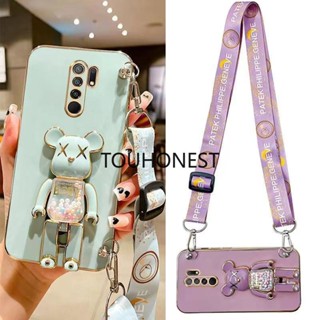 เคส Xiaomi Poco M2 Pro เคส Xiaomi Poco M3 Pro เคส Xiaomi Poco M4 Pro Case Xiaomi Poco M5 Case Xiaomi Poco F4 GT Case Xiaomi Poco F2 pro Case Silicone Anime Cute Kaws Bear Stand Cartoon Wrist Band Phone Case Cassing Cover Cases TS โทรศัพท์มือถือ