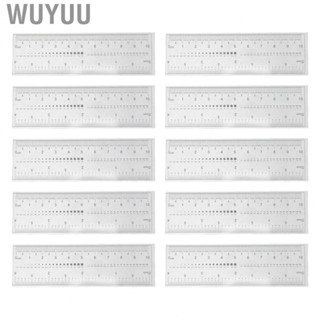 Wuyuu Fake Nails Measuring Ruler  10PCS Ultra Thin Professional Nail Measure Clear Soft for Tool