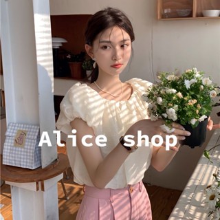 Alice  เกาะอก เสื้อแฟชั่น เสื้อเปิดไหล่ เสื้อแขนตุ๊กตา เสื้อไปทะเล  Trendy สบาย รุ่นใหม่ พิเศษ A22K02S 36Z230909