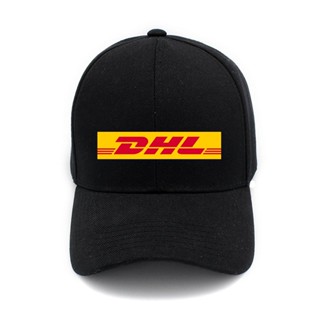 หมวกแก๊ป พิมพ์ลายโลโก้ DHL คุณภาพสูง สไตล์คลาสสิก เหมาะกับใส่กลางแจ้ง แฟชั่นสําหรับผู้ชายและผู้หญิง