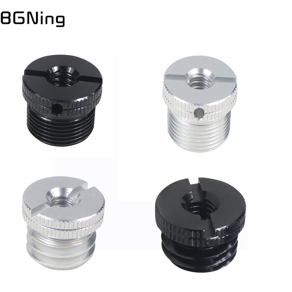 Bgning สกรูแปลงขาตั้งไมโครโฟน 1/4 นิ้ว 3/8 นิ้ว ตัวเมีย เป็น 5/8 นิ้ว ตัวผู้ อะลูมิเนียม 5/8-11 สําหรับขาตั้งกล้องเลเซอร์ 5/8-27 สําหรับอะแดปเตอร์ไมโครโฟน
