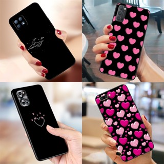 Bs100 เคสโทรศัพท์มือถือ TPU แบบนิ่ม พิมพ์ลายหัวใจน่ารัก สําหรับ Oppo A78 A56s A58X A55 4G A16K A16e A1 A1x Reno8 T 5G Find X6 Pro