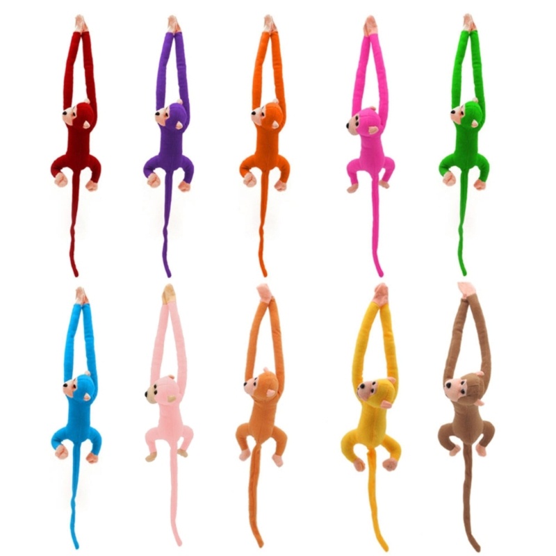 Flov4 23 นิ้วของเล่นตุ๊กตา Gibbon ยาวแขนลิงตุ๊กตา Decompressing Fidget-Toy เทศกาลบ้านเครื่องประดับผู้หญิงเด็ก Birthda