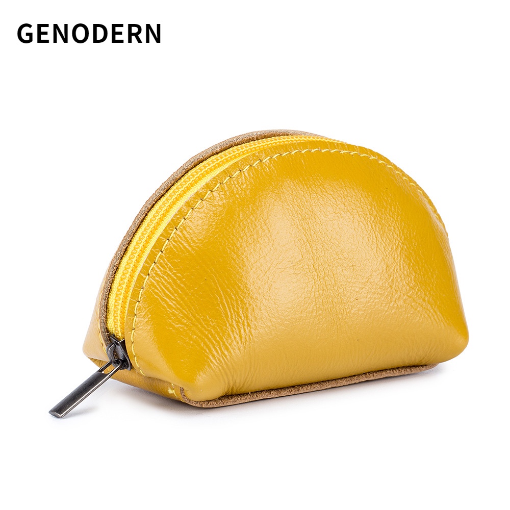 Genodern กระเป๋าใส่เหรียญ หนังแว็กซ์ ขนาดเล็ก สีแคนดี้ สําหรับเก็บหูฟัง