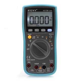 ZOTEK VC17B มัลติมิเตอร์แบบดิจิตอล 6000 นับ Backlight AC DC Ammeter Voltmeter Ohm Capacitance Meter มัลติมิเตอร์แบบพกพา