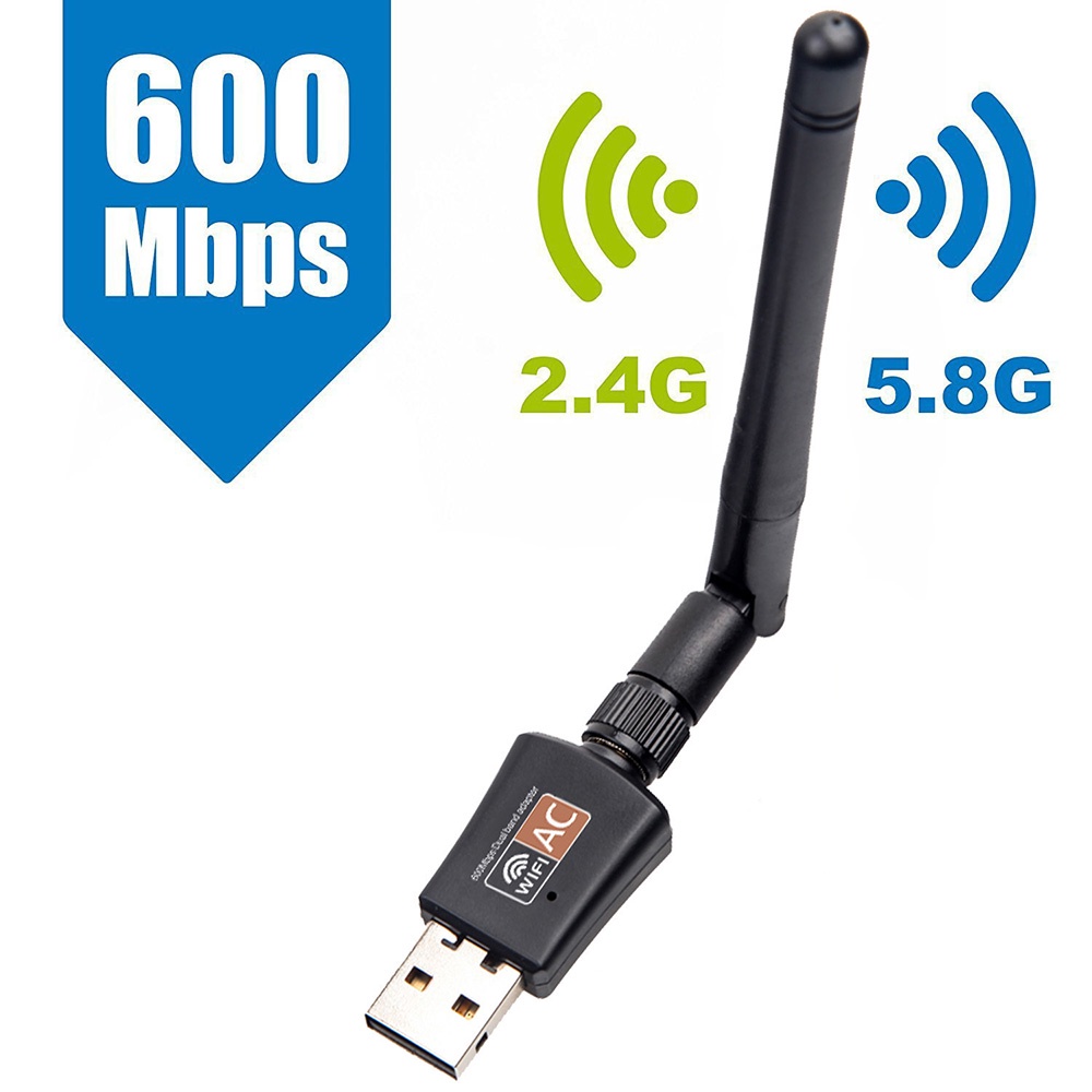 WIFI USB 5.0GHz / 600Mbps รองรับคลื่นสัญญาณ2.4G +5.0G มีทั้งรุ่นมีเสา และไม่มีเสา