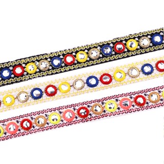 【1 หลา】ริบบิ้นลูกไม้ หลากสีสัน สําหรับตกแต่งเสื้อผ้า DIY