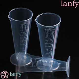 Lanfy ถ้วยตวงพลาสติกใสขนาด 100 มล. สําหรับห้องครัวห้องปฏิบัติการ