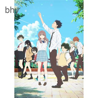 Bhy คลาสสิก อะนิเมะ A Silent Voice ญี่ปุ่น การ์ตูนภาพยนตร์ โปสเตอร์ กระดาษคราฟท์ ย้อนยุค โปสเตอร์ สติกเกอร์ติดผนัง ภาพวาดตกแต่งบ้าน