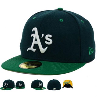 หมวกกีฬา ผ้าฝ้าย ปักลาย Oakland Athletics MLB สําหรับผู้ชาย และผู้หญิง