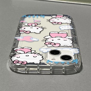 เคสโทรศัพท์ซิลิโคน TPU ใส แบบนิ่ม ลายแมวน่ารัก กันกระแทก สําหรับ IPhone 14 13 12 11 Pro XS Max XR X 8 + 7 Plus