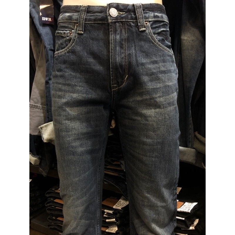 EDWIN 505 MENS JEANS STRAIGHT CUT ( 7505 2384-22 )