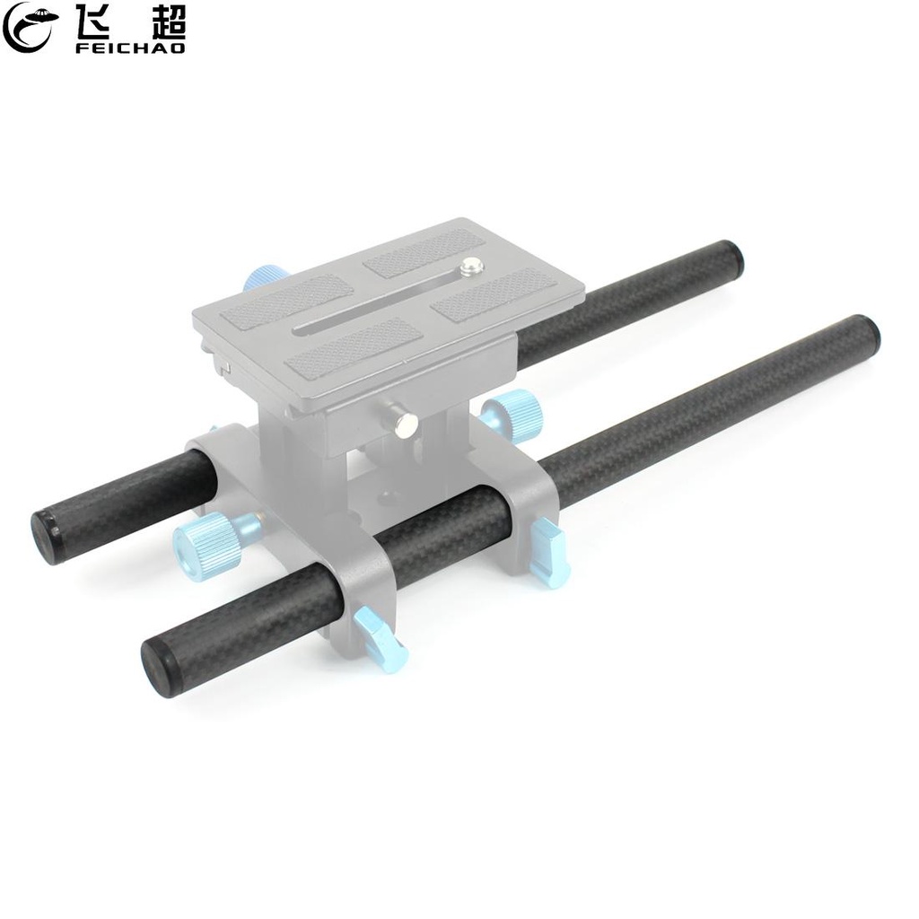 FEICHAO 2PCS 15 มม.คาร์บอนไฟเบอร์หลอด 10 ซม.25 ซม.30 ซม.40 ซม.สําหรับติดตามเลนส์โฟกัสสนับสนุน Rig Track Cage ระบบ SLR กล้องสตูดิโอ