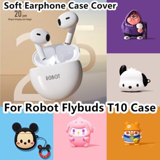 【Trend Front】เคสหูฟัง แบบนิ่ม ลายการ์ตูนหมีคุกกี้ สําหรับ Robot Flybuds T10 Flybuds T10