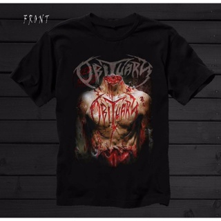 Byehs พร้อมส่ง เสื้อยืดลําลอง แขนสั้น พิมพ์ลายวง Obituary- Inked In Blood- American Death Metal Band สําหรับผู้ชาย ของขว