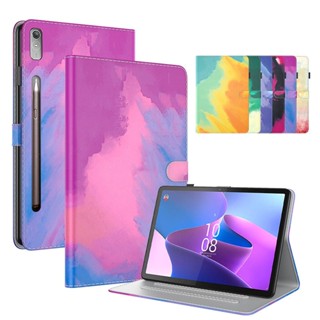 เคสแท็บเล็ต ลายสีน้ํา พร้อมขาตั้ง สําหรับ Lenovo Tab P11 Pro 2nd Gen XiaoXin Pad Pro 2022 11.2 นิ้ว TB132FU TB138FC