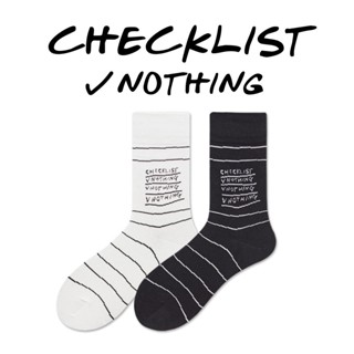 emmtee.emmbee - ถุงเท้า Checklist Nothing