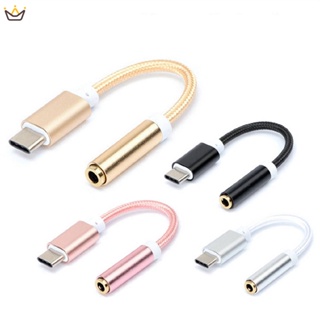 อะแดปเตอร์ USB C Type C เป็น 3.5 มม. แจ็คเสียง Aux หูฟัง สายหูฟัง USB Type-C Android สากล YUE