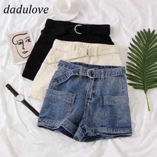 DaDulove💕 New Korean Version of Ins Multi-pocket Denim Shorts Womens High Waist Loose A- line Pants Hot Pants