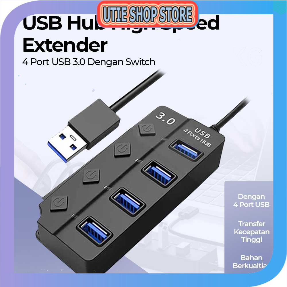 UTIE STORE - OLOPKY USB Hub ตัวขยายความเร็วสูง 4 พอร์ต USB 3.0 พร้อมสวิตช์ - OY445