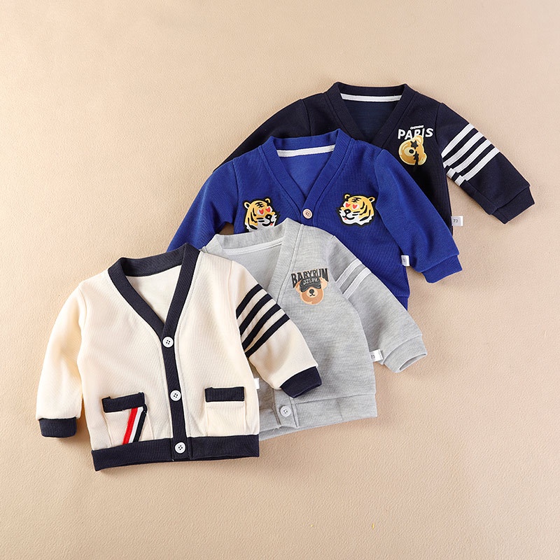 ใหม่ เสื้อโค้ทแจ็กเก็ต ผ้าฝ้าย แบบบาง เปิดด้านหน้า แฟชั่นฤดูใบไม้ผลิ ฤดูร้อน ฤดูใบไม้ร่วง สไตล์เกาหลี สําหรับเด็กผู้ชาย และเด็กผู้หญิง 0-18 เดือน