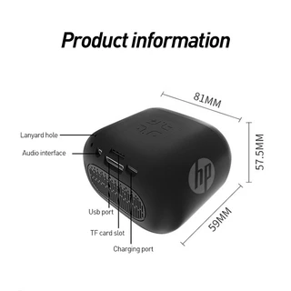 HP ลำโพงบลูทูธ ลําโพงซับวูฟเฟอร์ไร้สาย Wireless Bluetooth speaker ขนาดเล็ก แบบพกพา สําหรับกลางแจ้ง สามารถใช้งานได้นาน12H