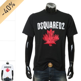 Dsquared2 D2 เสื้อยืดแขนสั้น คอกลม พิมพ์ลาย สําหรับผู้ชาย S74GD0784 S23852