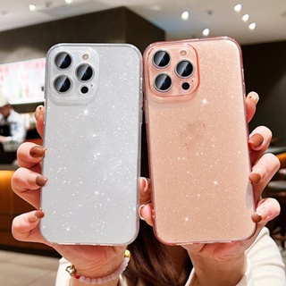 ใหม่ เคสโทรศัพท์มือถืออะคริลิคใส แบบนิ่ม ลายกากเพชร หรูหรา สําหรับ iPhone 14 Pro Max 13 12 11 X XR XS 14 Plus 7 8 SE 2