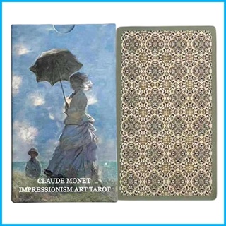 Nice Card Deck ไพ่ทาโรต์ Claude Monet Impressionism Art ขนาด 12x7 ซม. 78 ใบ ต่อชุด สําหรับครอบครัว