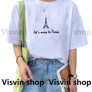 【เสื้อยืดใหม่】Korean Fashions Round Neck Pattern T-shirt For Womens Unisex T shirt Tops Tees #M-TS063