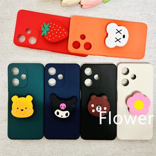 เคสโทรศัพท์มือถือ แบบใส ผิวด้าน ลายการ์ตูน 3D สีแคนดี้ พร้อมขาตั้ง สําหรับ Infinix Hot 30i 30 30 Play