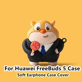 【Trend Front】เคสหูฟัง แบบนิ่ม ลายการ์ตูนฮัสกี้ สําหรับ Huawei FreeBuds 5 Huawei FreeBuds 5