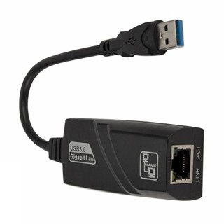 สาย Usb 3.0 ถึง Gigabit Ethernet Plastic Rj45 Lan (10/100/1000) Mbps Network Adapter การ์ดเครือข่ายอีเธอร์เน็ตสำหรับพีซี