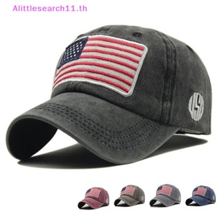 Alittlesearch11 หมวกเบสบอล ลายธงอเมริกัน USA ถอดออกได้