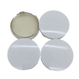 ⚡READYSTOCK⚡4 Pack Car Wheel Hub Center Cap Cover ABS White Silver Universal Fitment 60mm Diameter