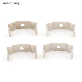 Nf คลิปหนีบซ็อกเก็ตหลอดไฟ เรืองแสง T8 สีเงิน 4 ชิ้น nobleflying