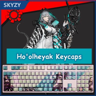 Hoolheyak Keycaps Cherry Profile Arknights Anime PBT Dye Sub คีย์บอร์ดเชิงกล Keycap