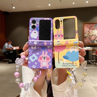 3in1 เคสโทรศัพท์มือถือ PC แข็ง กันกระแทก ลายการ์ตูนคานาฮิระน่ารัก พร้อมสายโซ่คล้อง สําหรับ Oppo Find N2