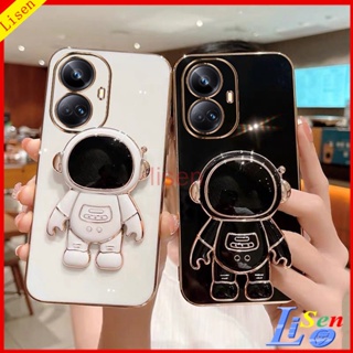 เคส Realme 10 PRO+ 5G เคส Realme C5 10 Pro 5G C33 C35 C30 C30S C21Y C25Y เคสโทรศัพท์มือถือ ลายนักบินอวกาศ พร้อมขาตั้ง สําหรับ YHY