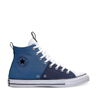 Converse รองเท้าผ้าใบ Sneakers CTAS SPLIT UPPER CANVAS &amp; RIPSTOP HI BLUE/NAVY Unisex สีฟ้า - 172811CS2BLNA